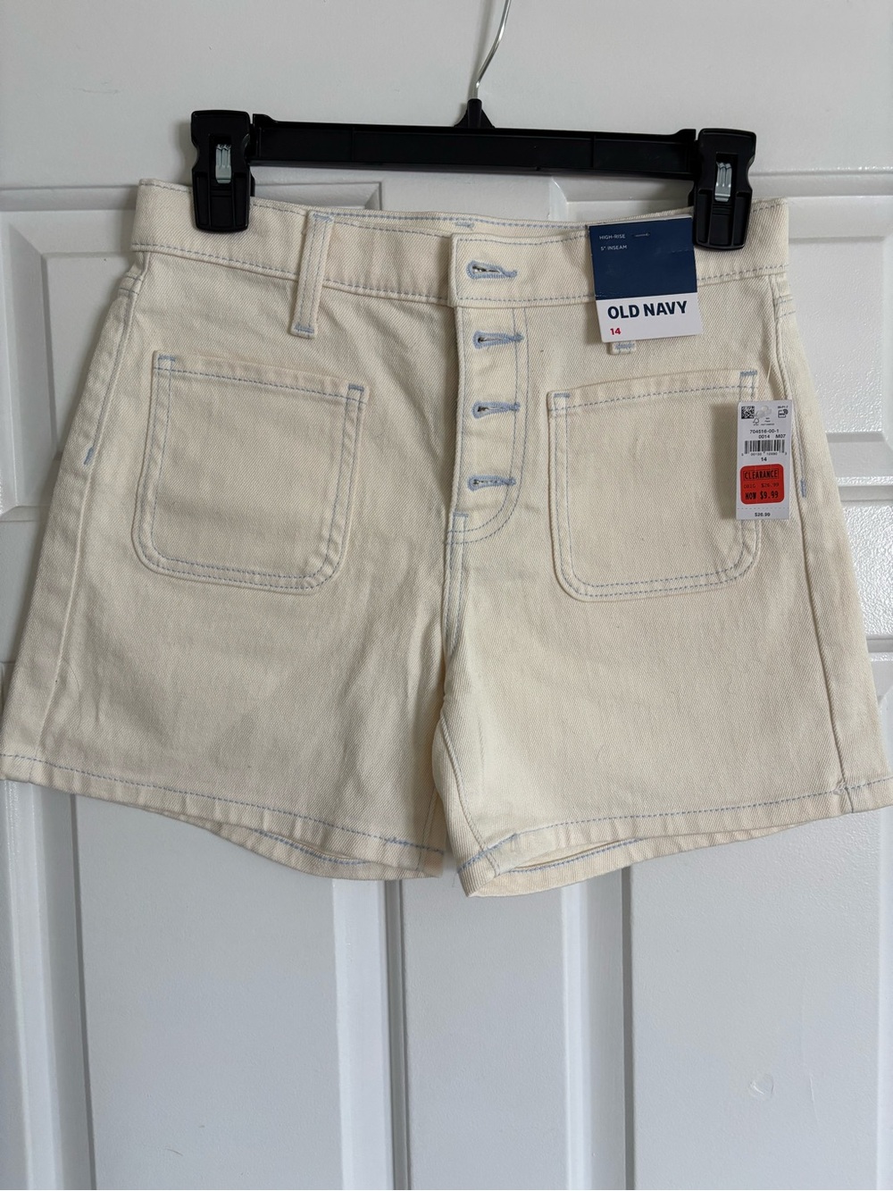 Old Navy Cream Button-Front Kids Shorts